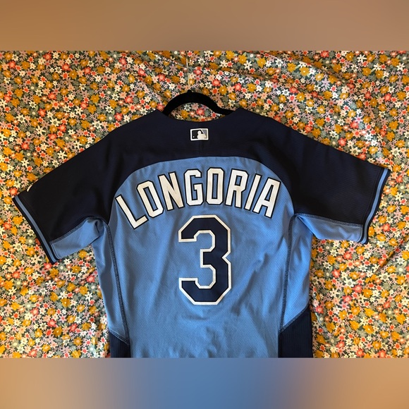 Majestic Authentic Tampa Bay Rays Longoria Baseball Jersey Size 40 - Picture 7 of 9